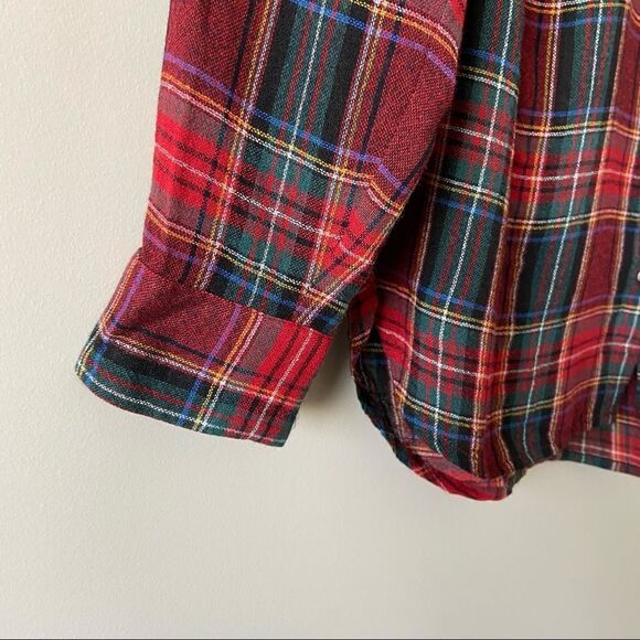 NWOT-MADEWELL Tartan Wool Blend Button Down - Picture 8 of 11